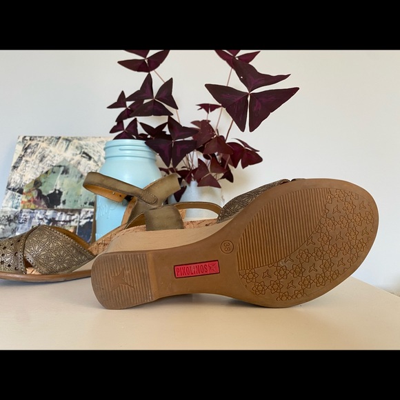 Pikolinos Leather Wedge Sandals - Picture 5 of 5